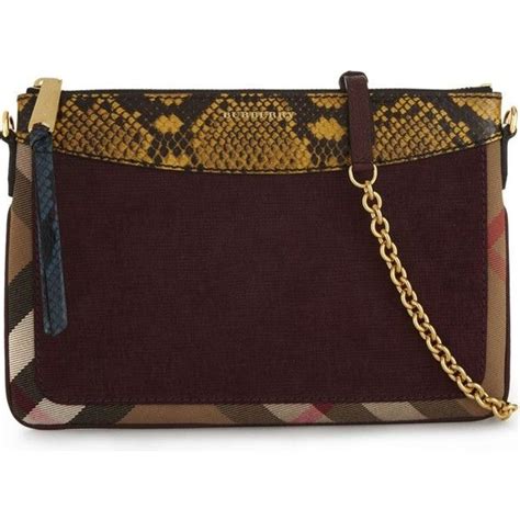 burberry leather snake bag|Burberry purses for women.